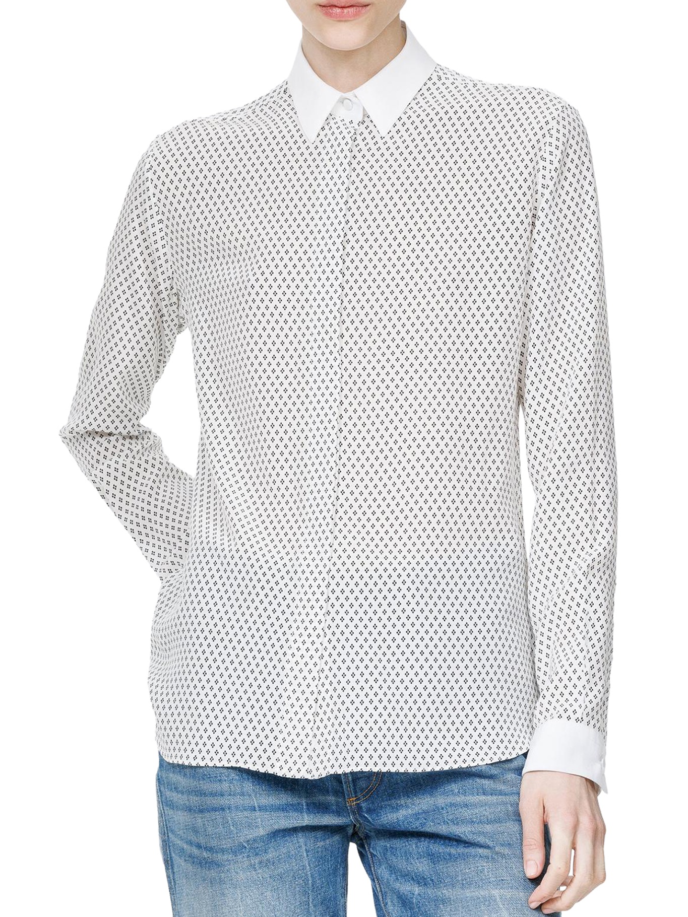 [Tom Ford] Shirts Long Sleeve FW26 CA3355FAP263WNL OFF WHITE BLACK