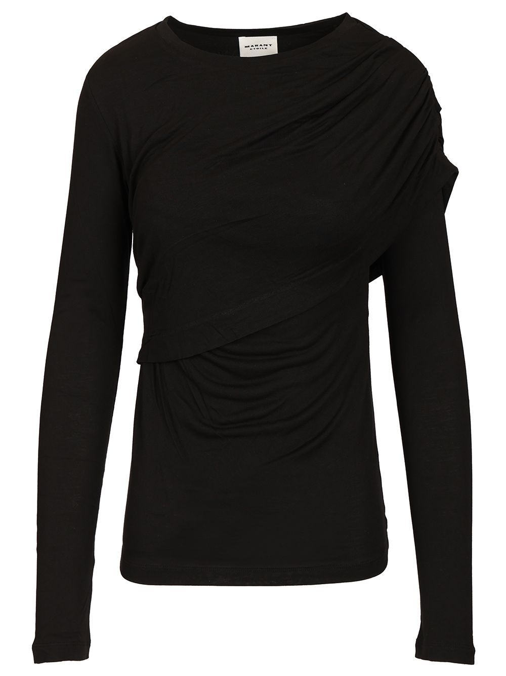 [Marant Etoile] T-shirts Long Sleeve CO 26AHT0656FD-D3K01E01BK