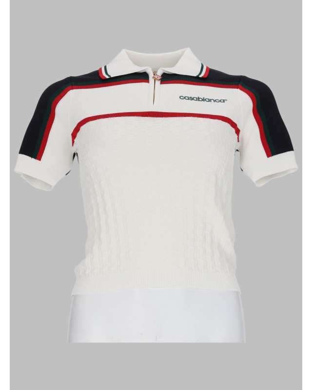 [Casablanca] Shirt FW26 W-PF26-KW-1247_01WHITE/NAVY