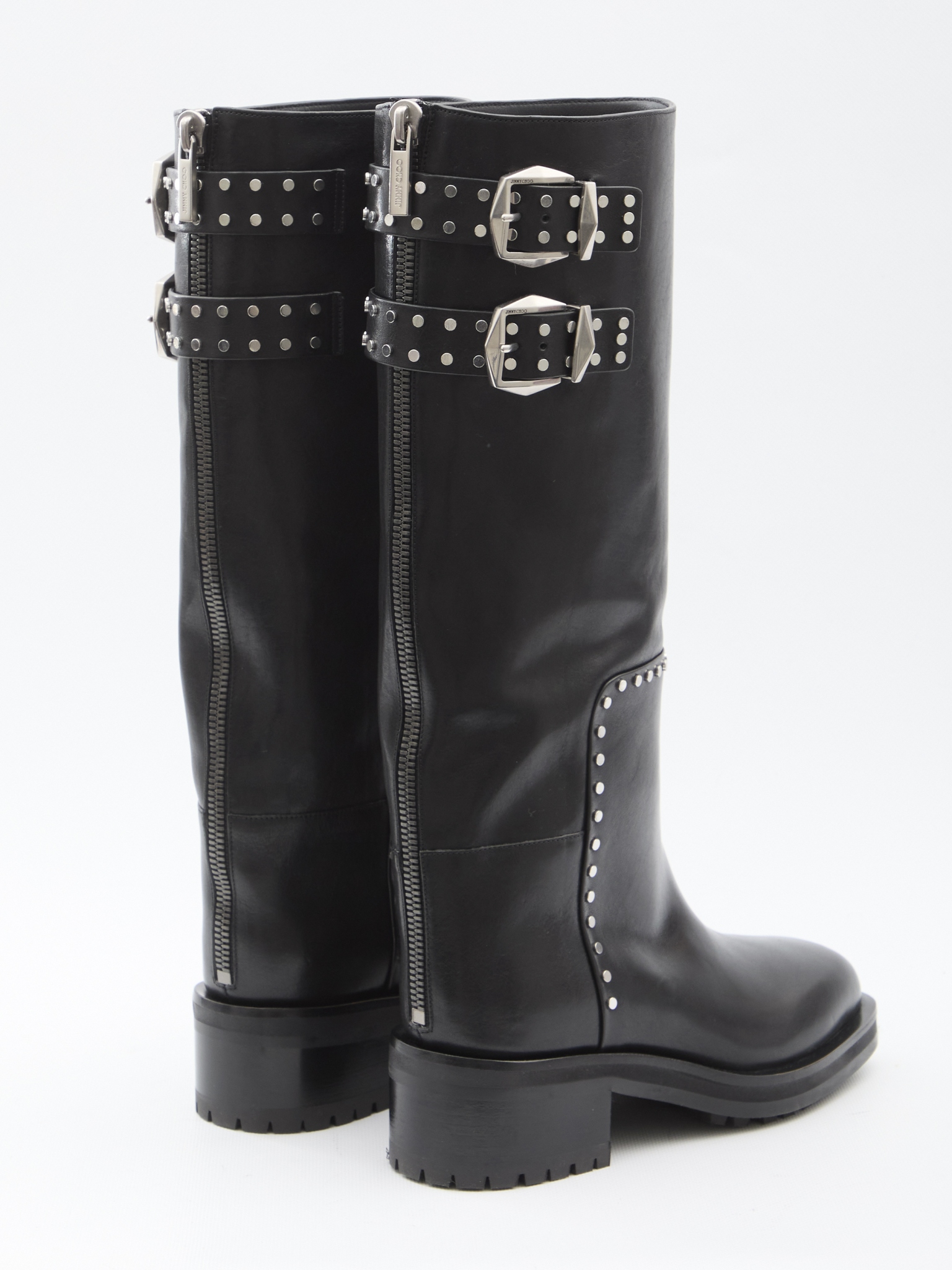 [Jimmy Choo] Long Boots FW25 BROOKLYNKB50_UMJ_BLACK/SILVER