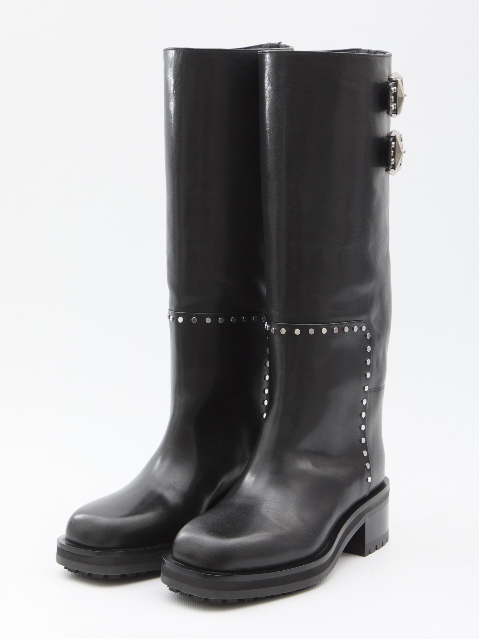 [Jimmy Choo] Long Boots FW25 BROOKLYNKB50_UMJ_BLACK/SILVER