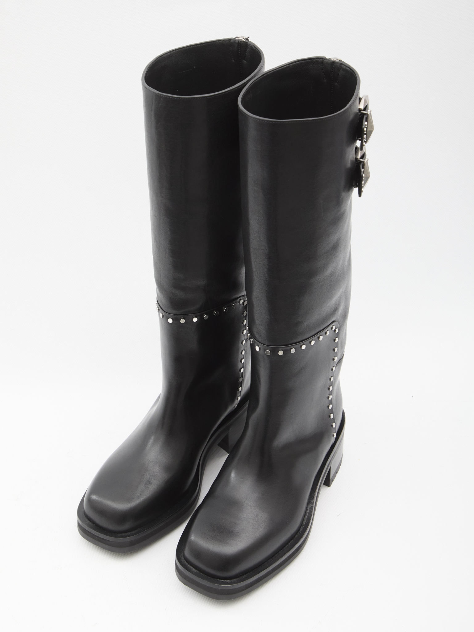 [Jimmy Choo] Long Boots FW25 BROOKLYNKB50_UMJ_BLACK/SILVER