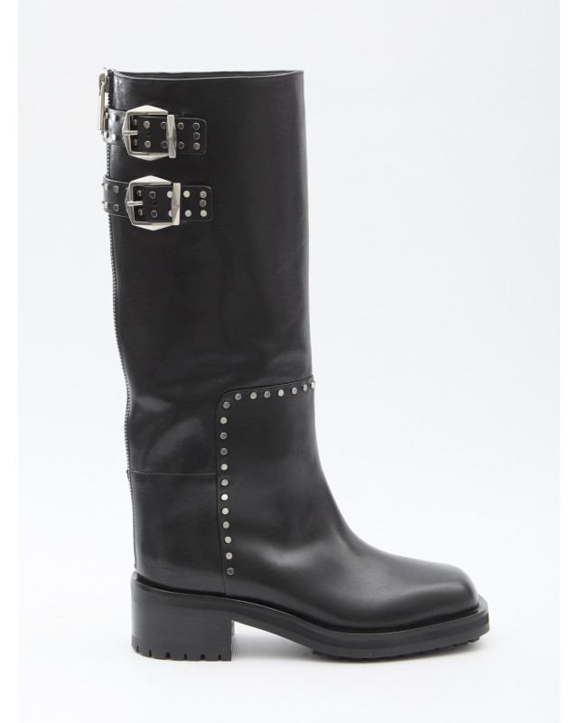 [Jimmy Choo] Long Boots FW25 BROOKLYNKB50_UMJ_BLACK/SILVER