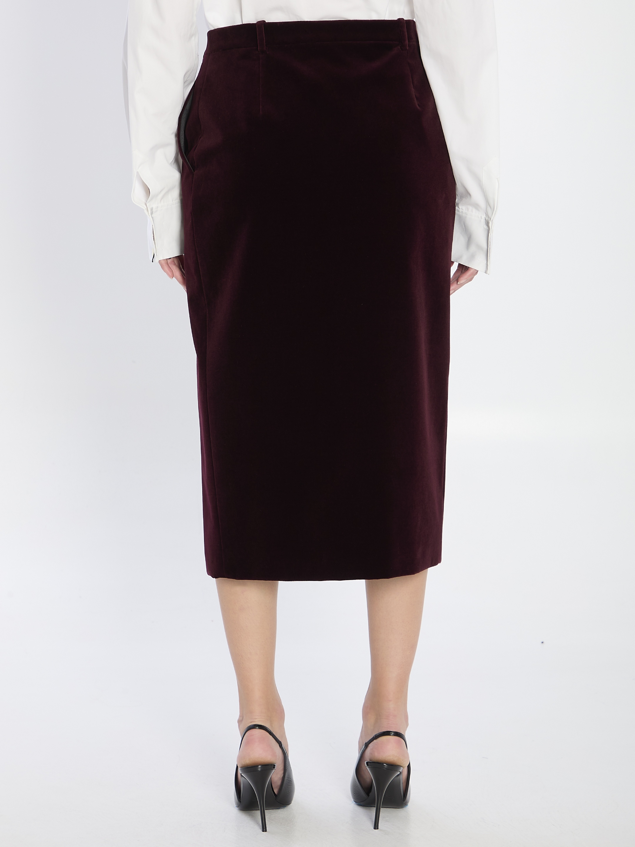 [Saint Laurent] Midi skirt FW25 826769_Y615W_6500