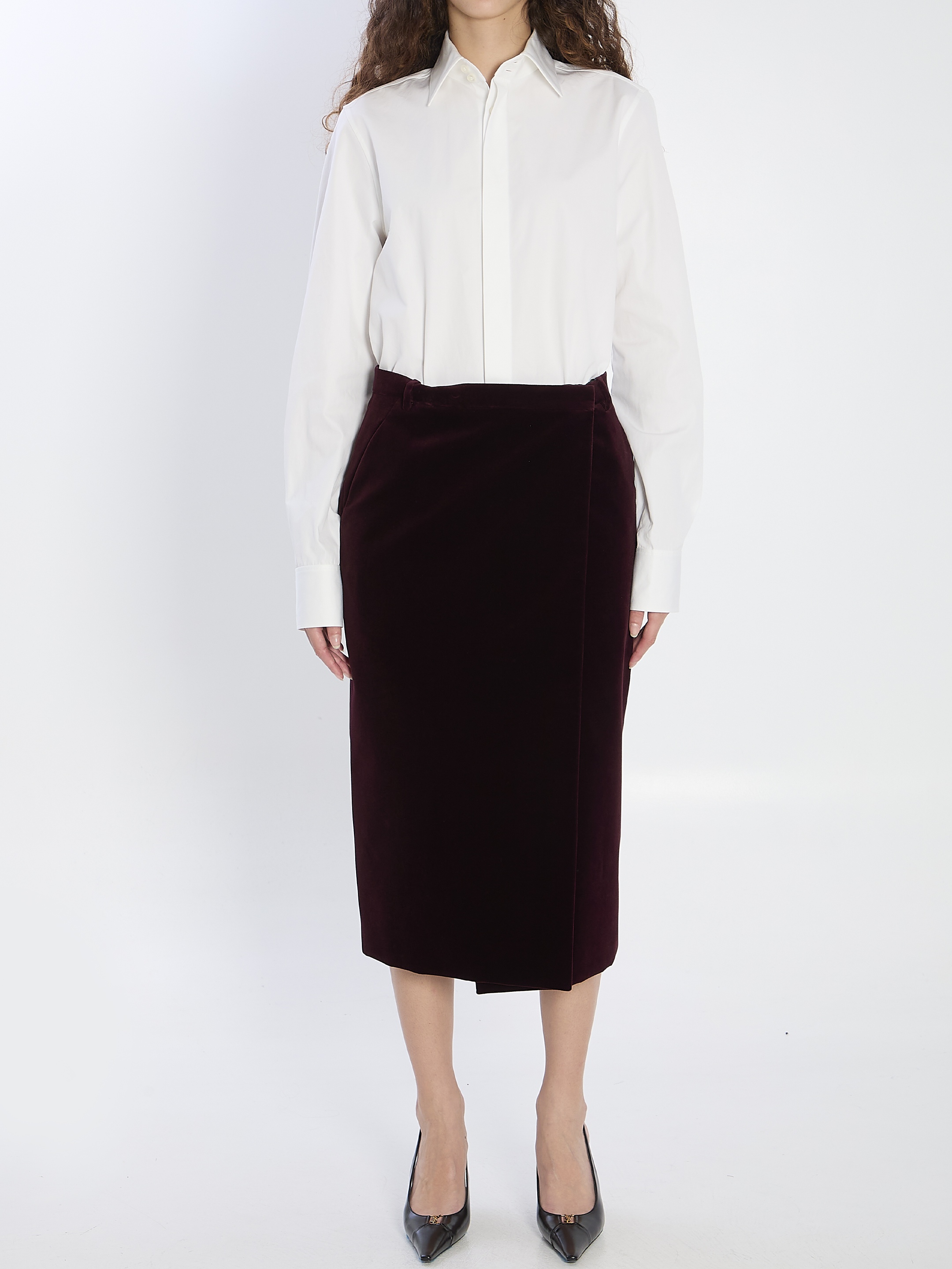 [Saint Laurent] Midi skirt FW25 826769_Y615W_6500