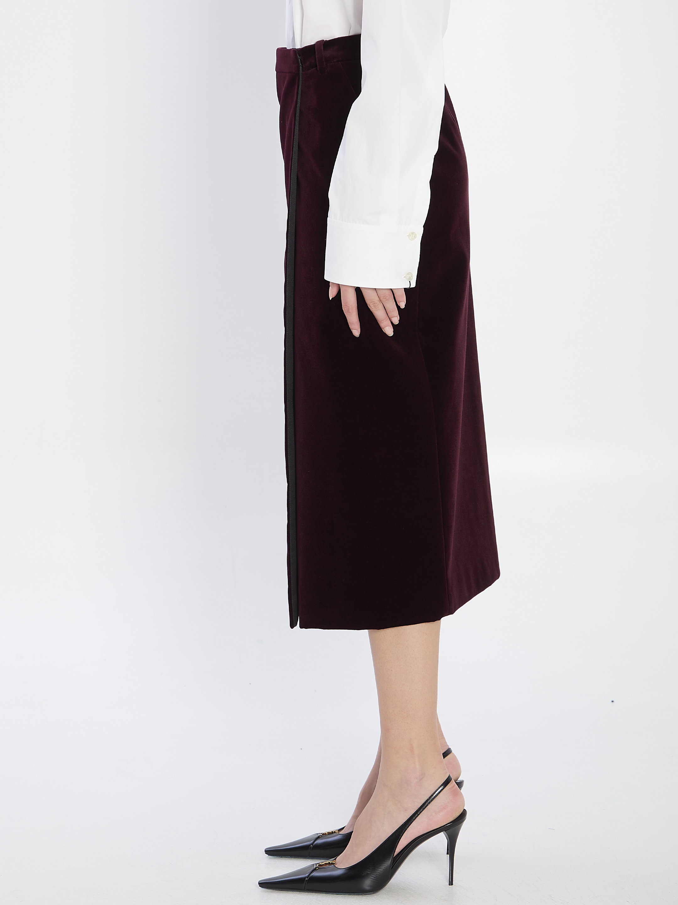 [Saint Laurent] Midi skirt FW25 826769_Y615W_6500