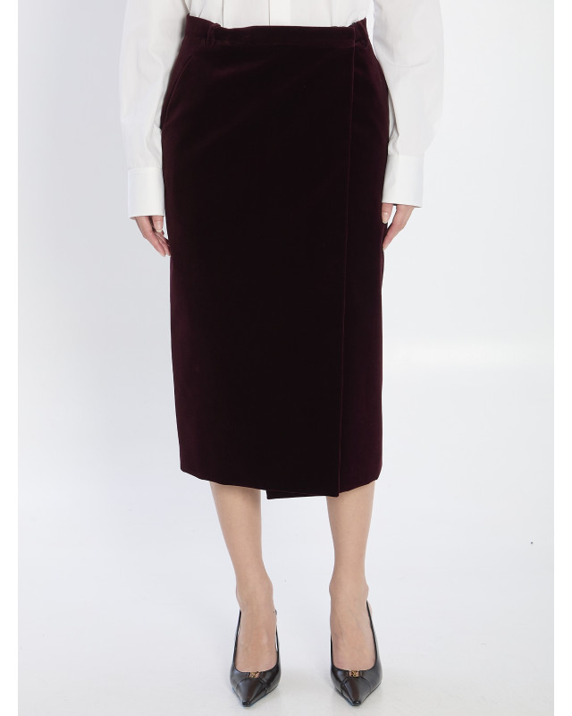 [Saint Laurent] Midi skirt FW25 826769_Y615W_6500