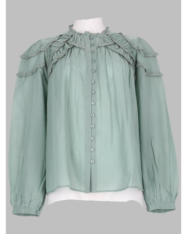 [Marant Etoile] Shirts Long Sleeve FW26 HT0681FB_B3J04E60SE