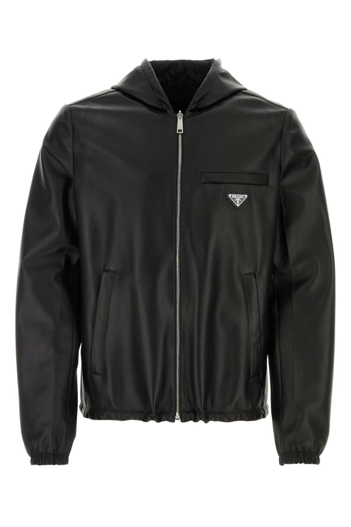 [Prada] Leather Jacket FW26 UPW281SOOO038 F0002