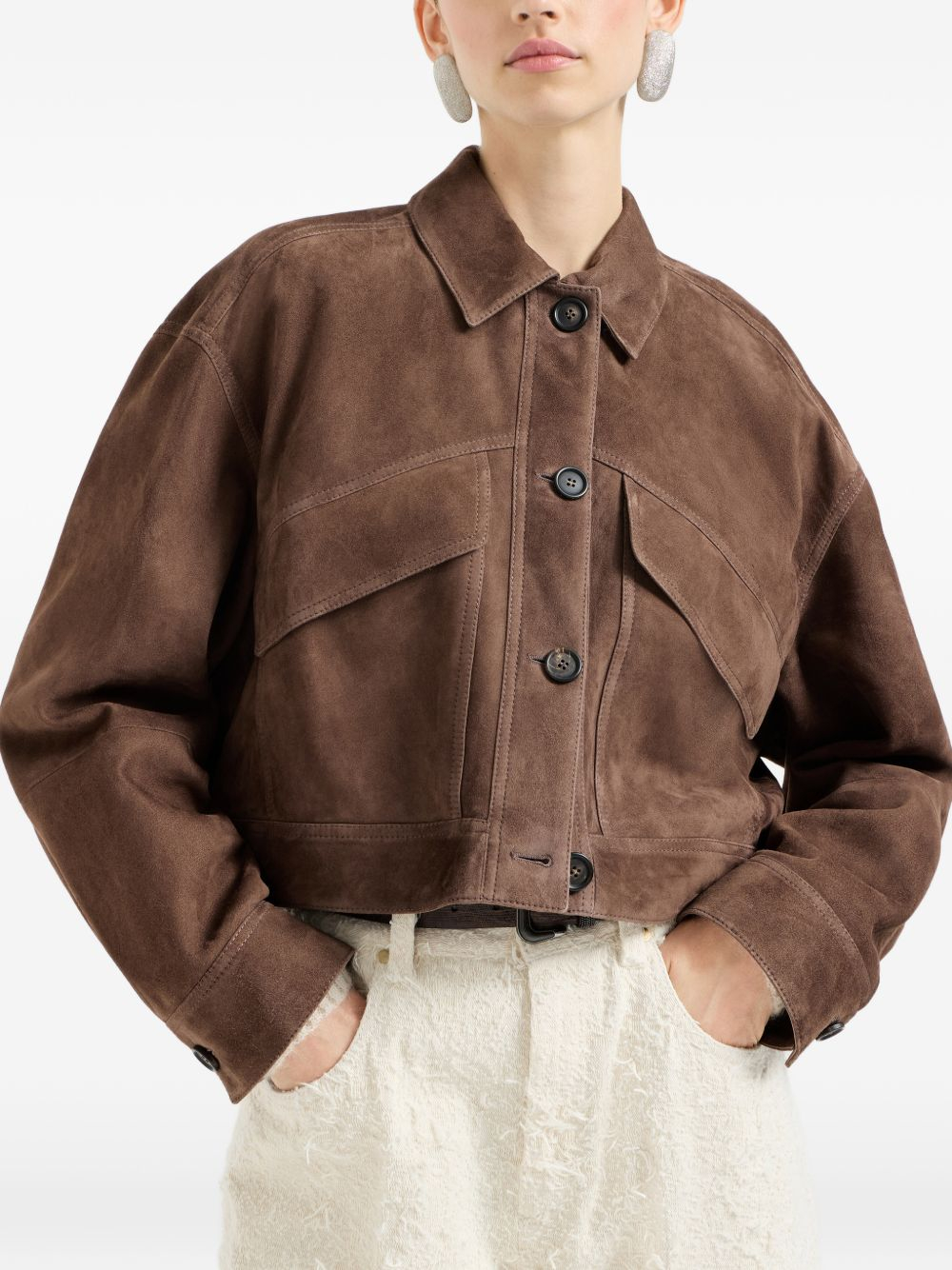 [Brunello Cucinelli] Leather Jacket SS26 MPCAI7802C4219