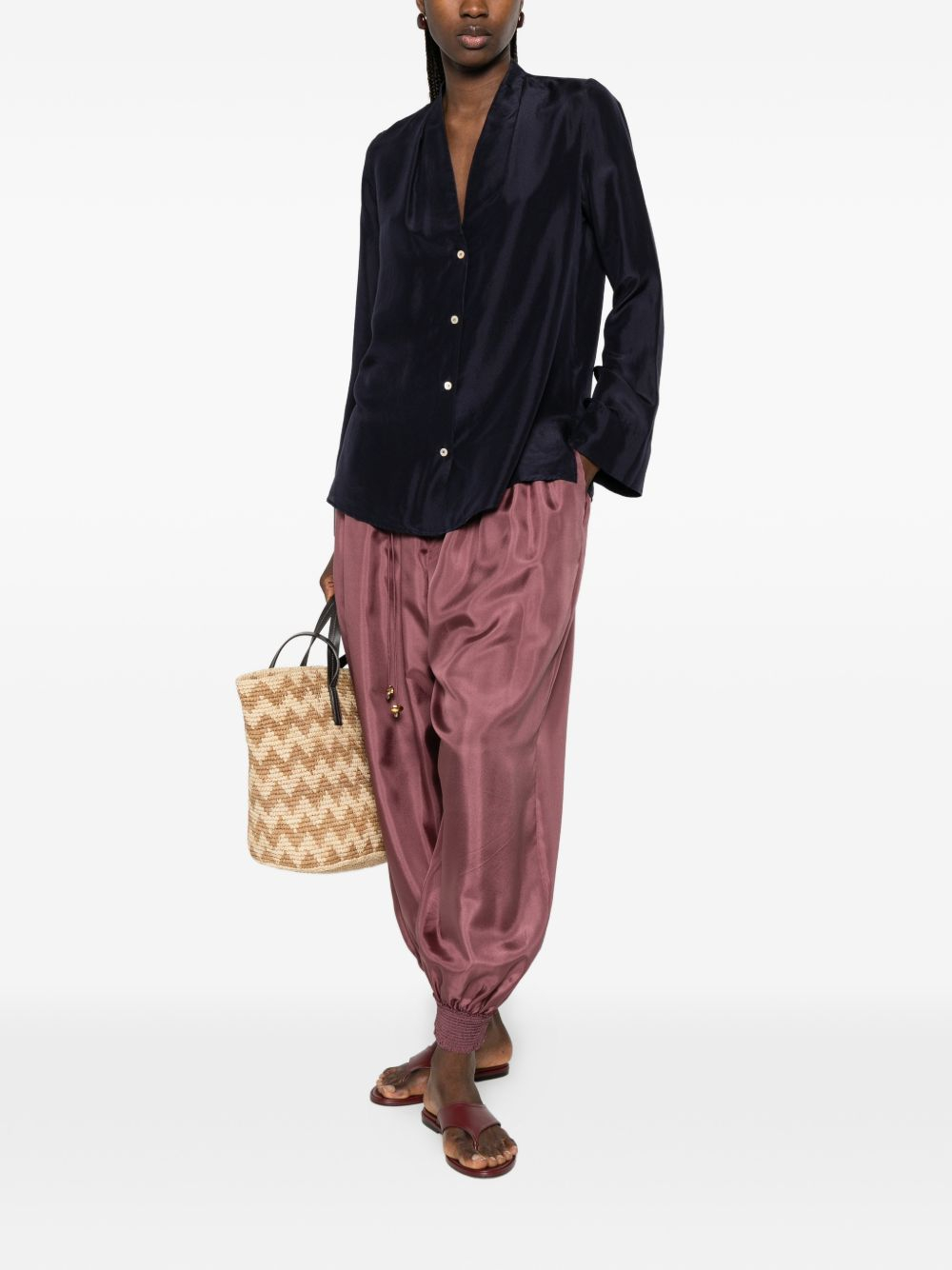 [Forte Forte] Shirts Long Sleeve SS26 14859MYSHIRTMIDNIGHT