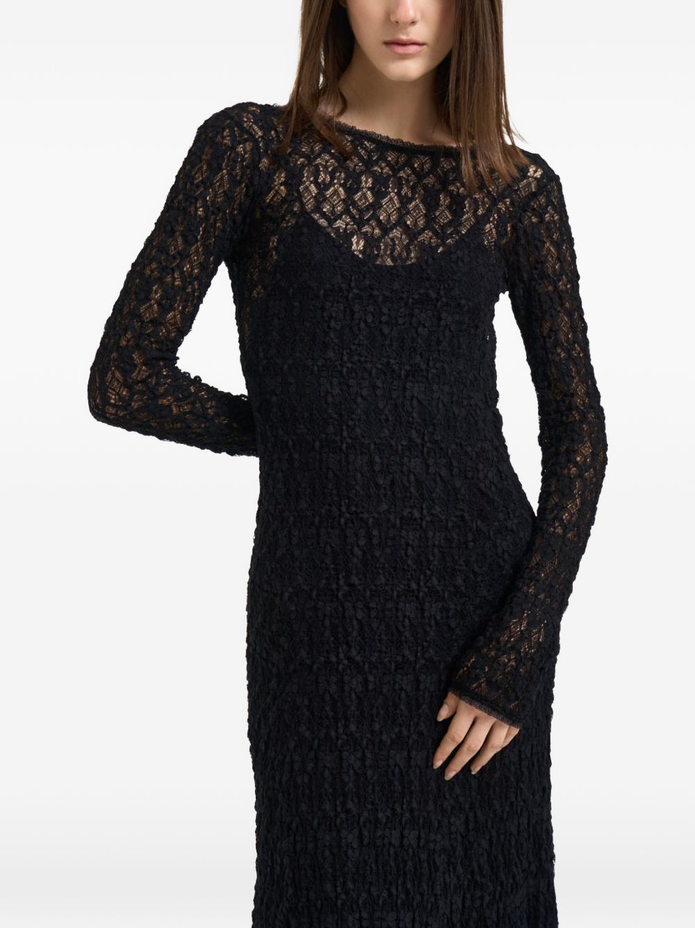 [Forte Forte] Long sleeve dress SS26 14896MYDRESSNOIR