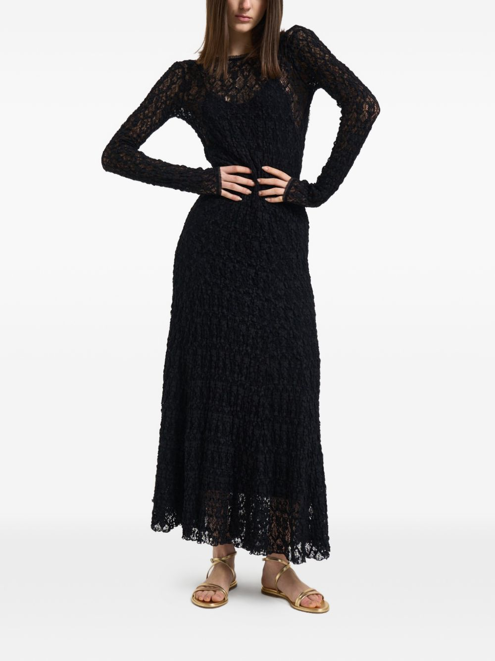 [Forte Forte] Long sleeve dress SS26 14896MYDRESSNOIR