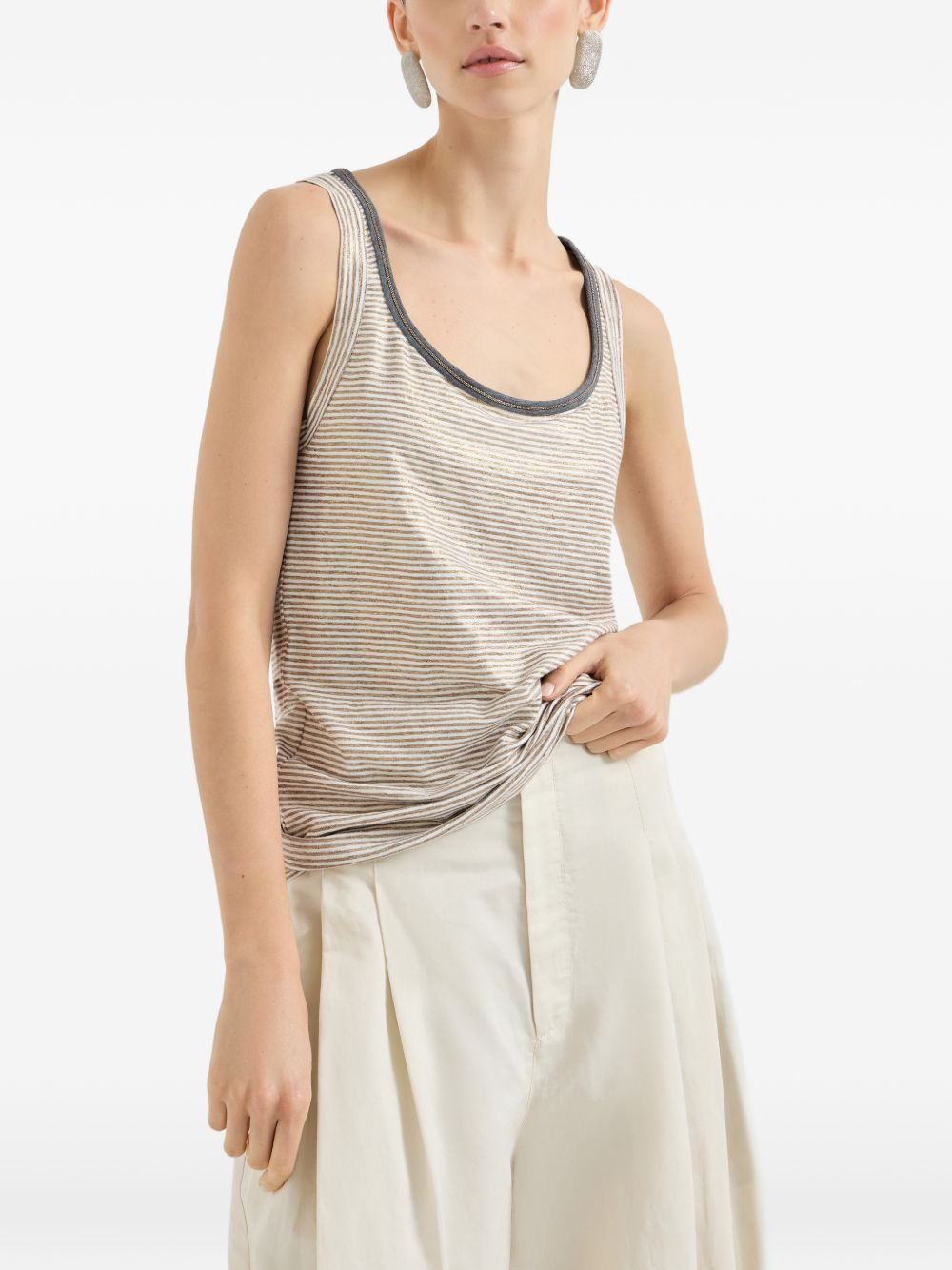 [Brunello Cucinelli] T-shirts Sleeveless SS26 MQ977DU530C2094