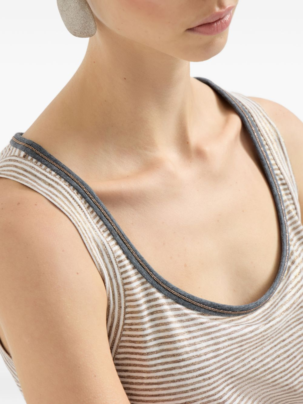 [Brunello Cucinelli] T-shirts Sleeveless SS26 MQ977DU530C2094