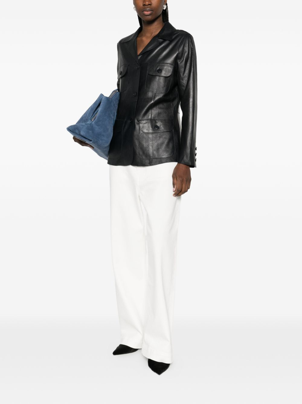 [PAROSH] Leather Jacket SS26 D431811MACIOCK26012