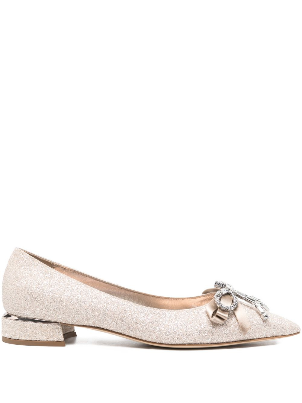 [Jimmy Choo] Flat shoes SS26 AURIAFLATHGQLIGHTSOFTGOLD/CRYSTAL