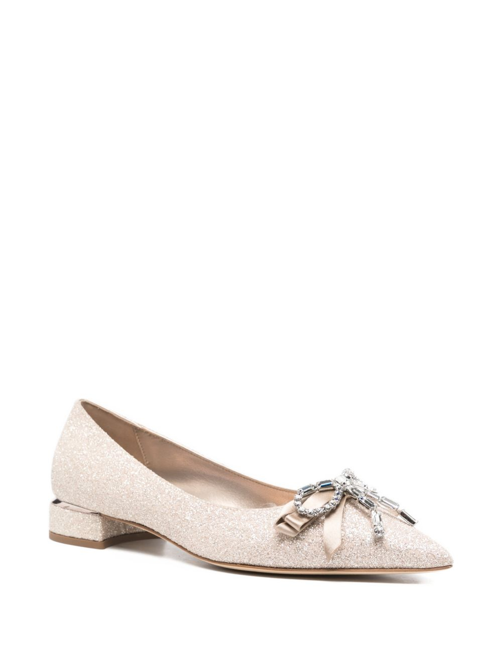 [Jimmy Choo] Flat shoes SS26 AURIAFLATHGQLIGHTSOFTGOLD/CRYSTAL
