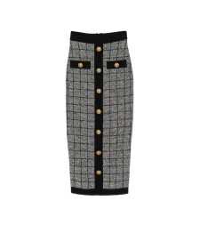 [Balmain] Midi skirt SS26 GF1LD024KJ48EER