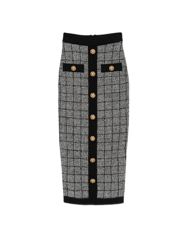 [Balmain] Midi skirt SS26 GF1LD024KJ48EER