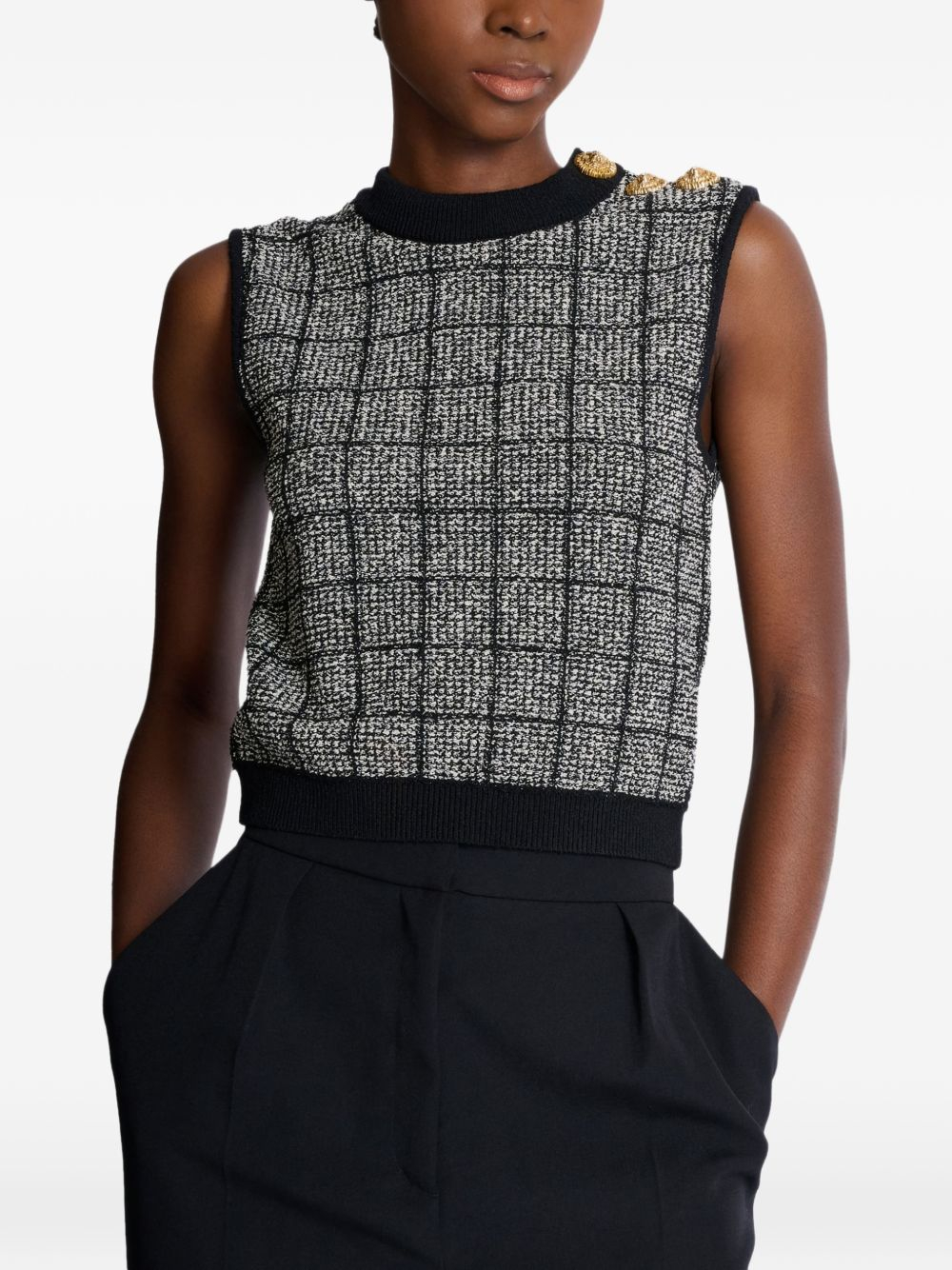 [Balmain] T-shirts Sleeveless SS26 GF1AG850KJ48EER