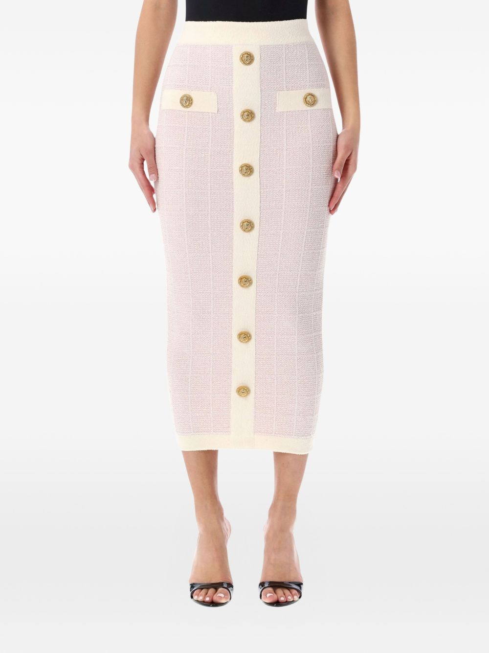 [Balmain] Midi skirt SS26 GF1LD024KJ48OIB