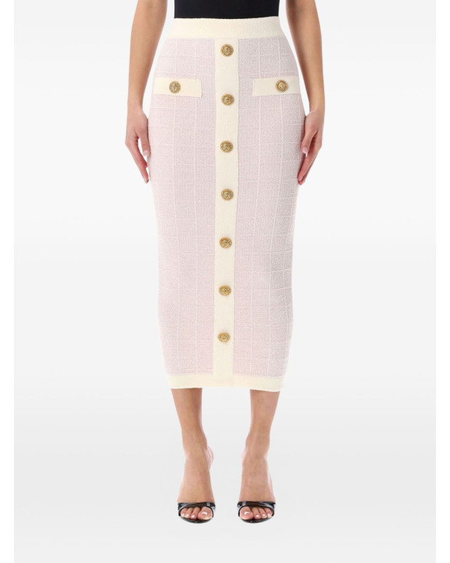 [Balmain] Midi skirt SS26 GF1LD024KJ48OIB