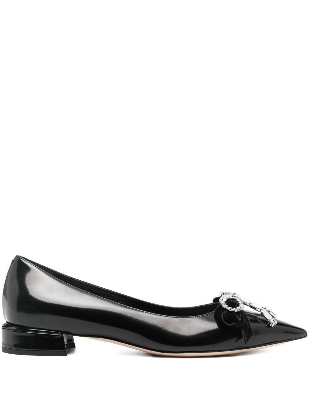 [Jimmy Choo] Flat shoes SS26 AURIAFLATBSVBLACK/CRYSTAL