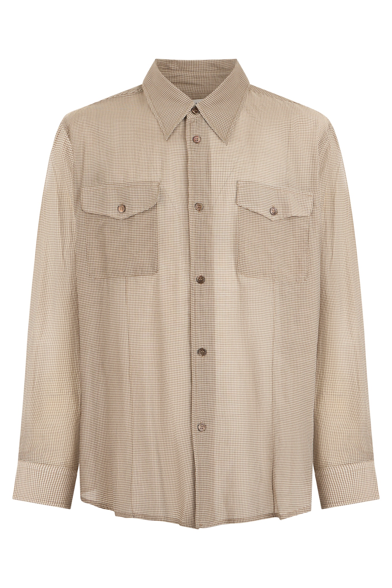 [Our Legacy] Shirts Long Sleeve SS26 M2262PHG_HAZELGRIDCLOUDCOTTONSILK