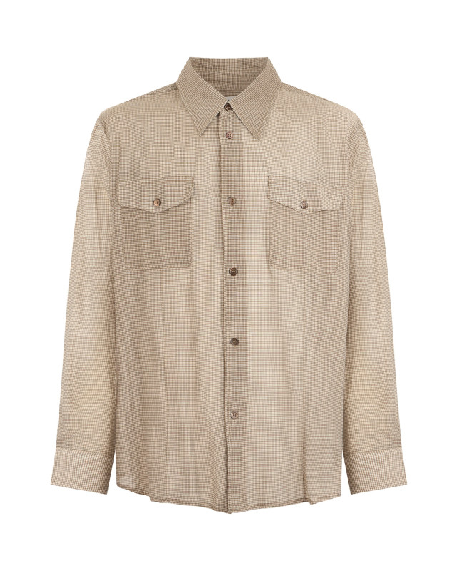 [Our Legacy] Shirts Long Sleeve SS26 M2262PHG_HAZELGRIDCLOUDCOTTONSILK