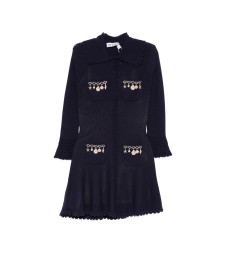 [Self - portrait] Long sleeve dress SS26 SS26-048S-NNAVY