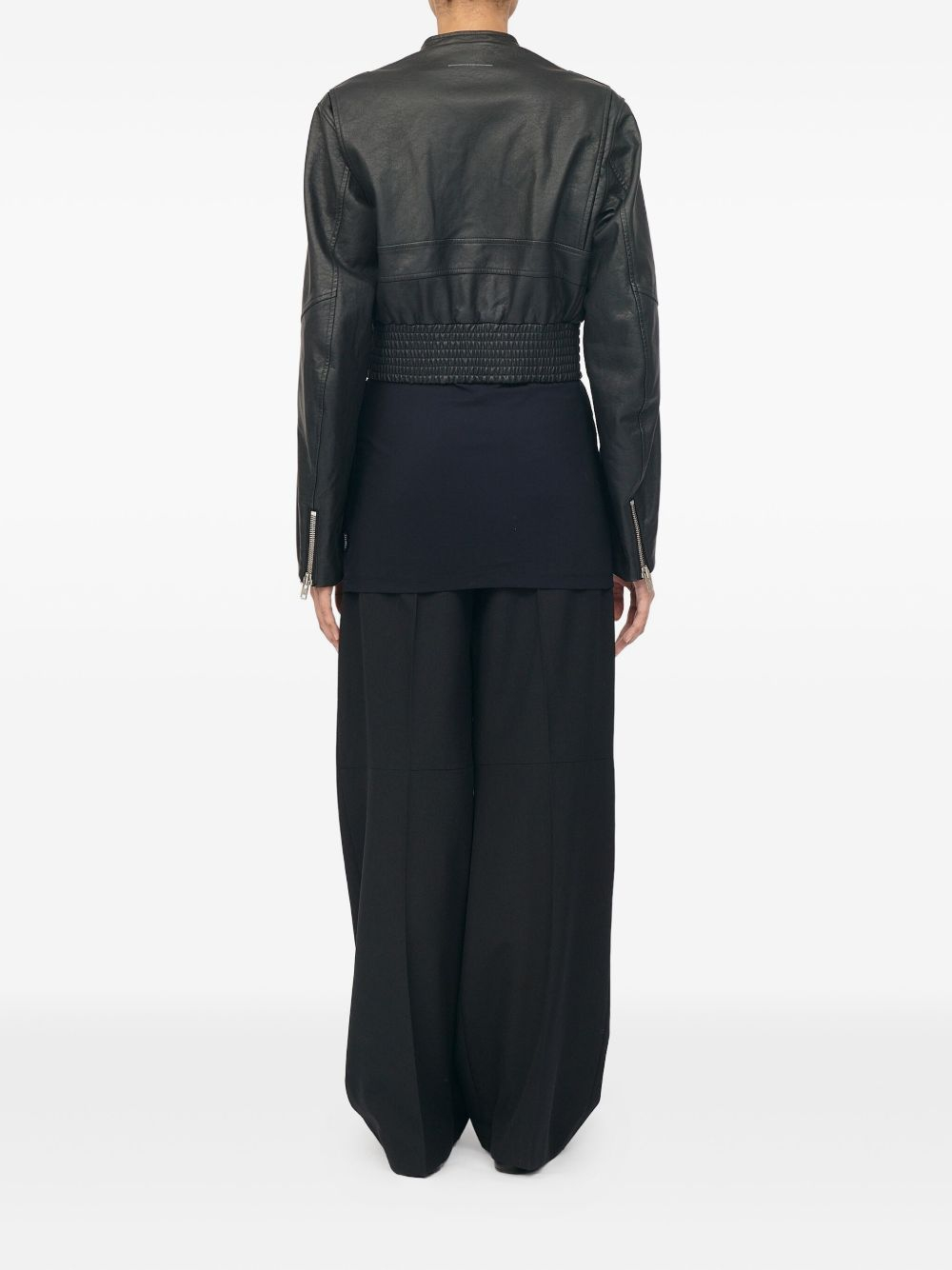[MM6 Maison Margiela] Leather Jacket SS26 S52AM0343M35740900