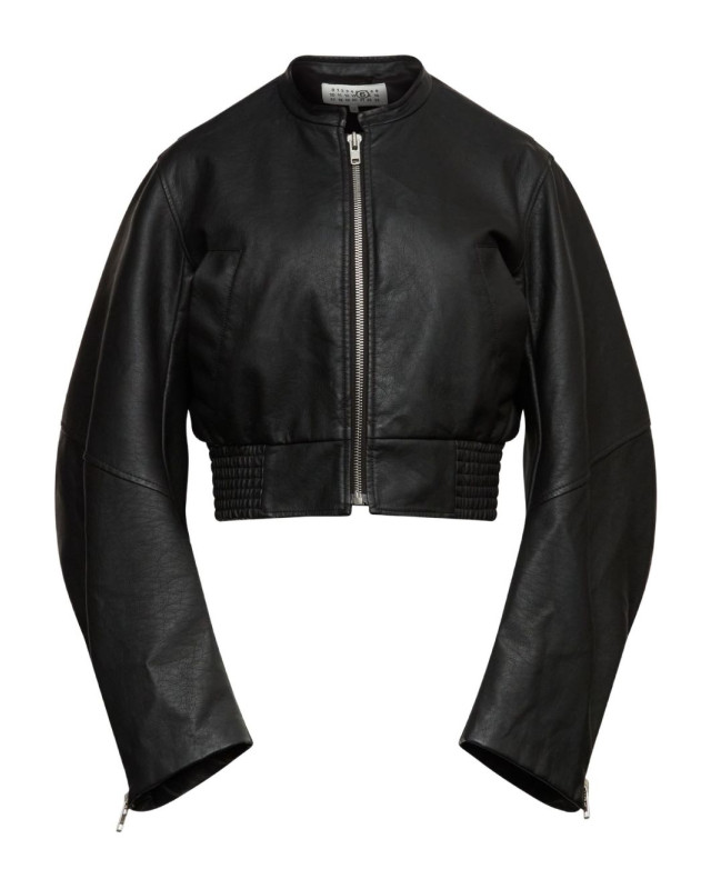 [MM6 Maison Margiela] Leather Jacket SS26 S52AM0343M35740900