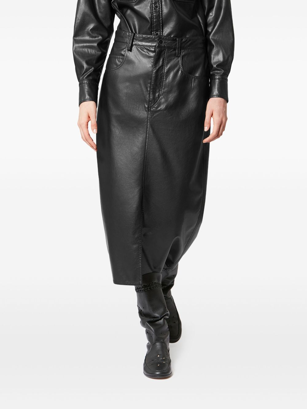 [Marant Etoile] Long skirt SS26 JU0477FA-D1B03E01BK