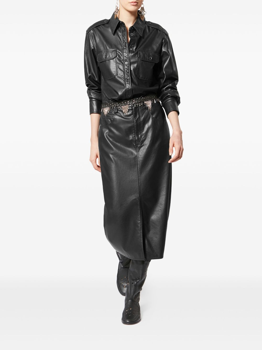 [Marant Etoile] Long skirt SS26 JU0477FA-D1B03E01BK