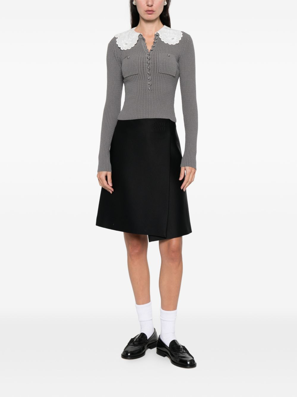 [Self - portrait] Knitwear SS26 RS26-106TA-GRGREY
