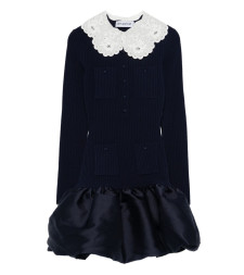 [Self - portrait] Short sleeve dress SS26 RS26-106SB-NNAVY
