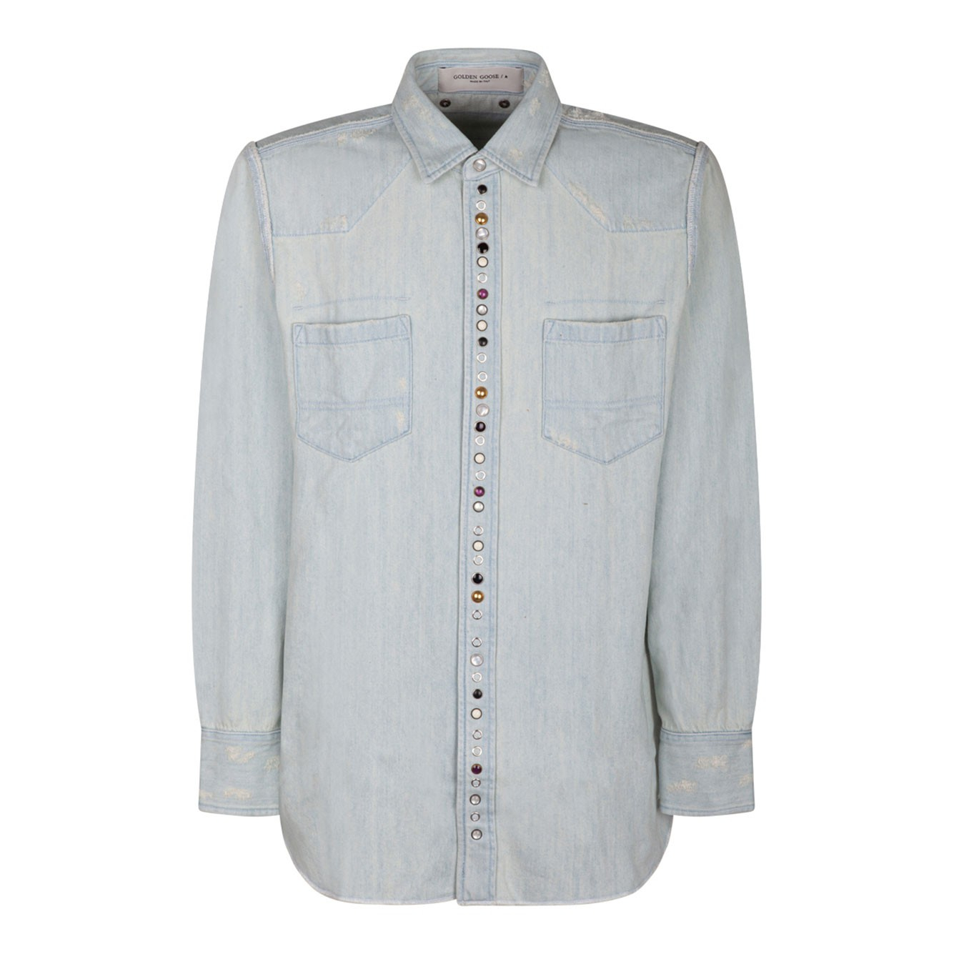 [Golden Goose] Shirts Long Sleeve CO GMP00487P00063650100-BLUE