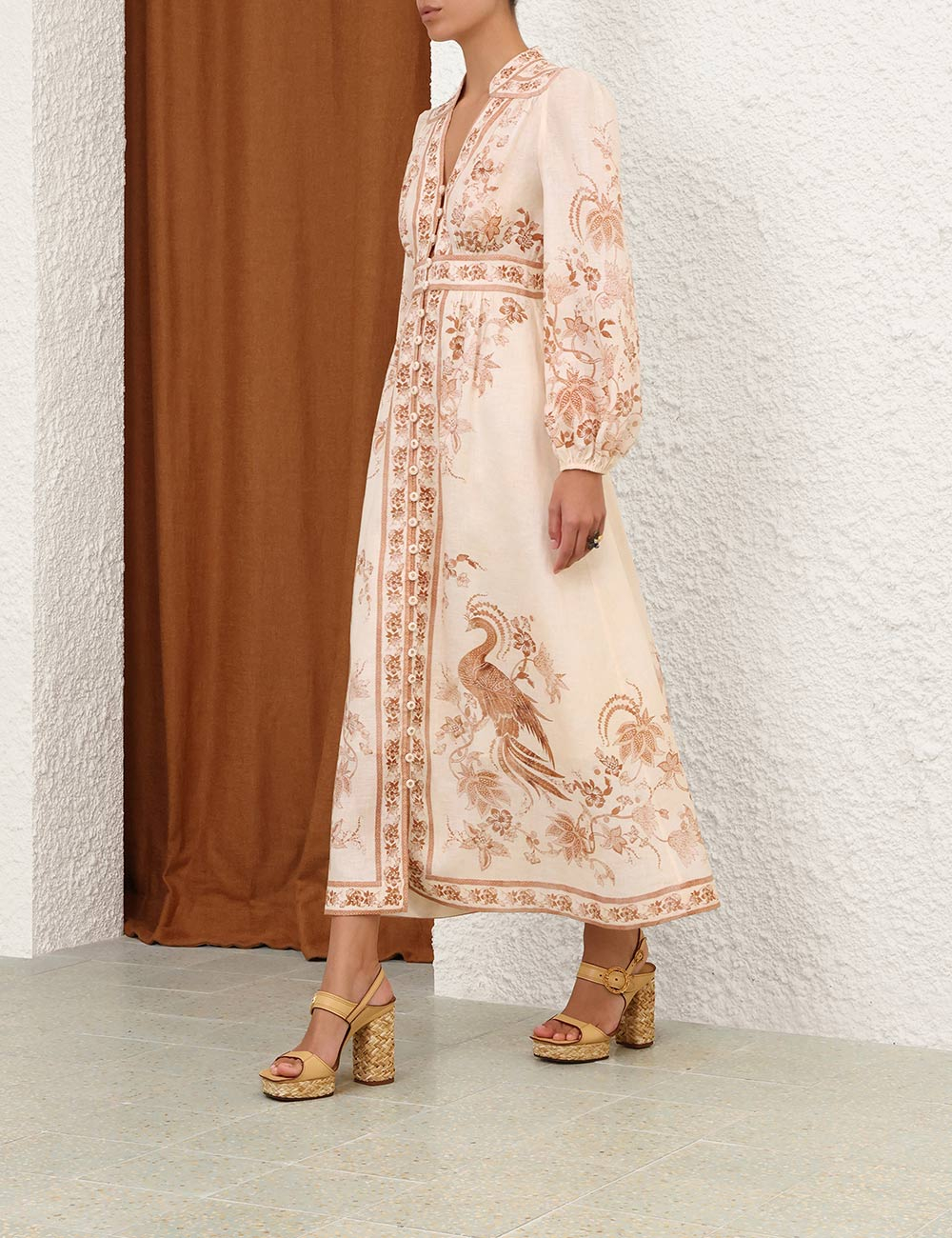 [Zimmermann] Long sleeve dress FW26 3501DSS262CRTFL