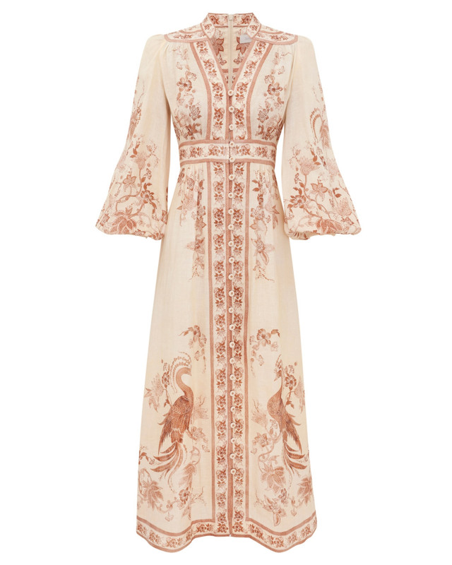 [Zimmermann] Long sleeve dress FW26 3501DSS262CRTFL
