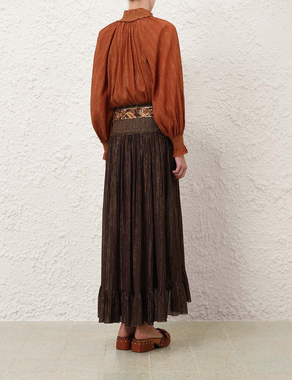 [Zimmermann] Blouse FW26 9005TSS261TAN
