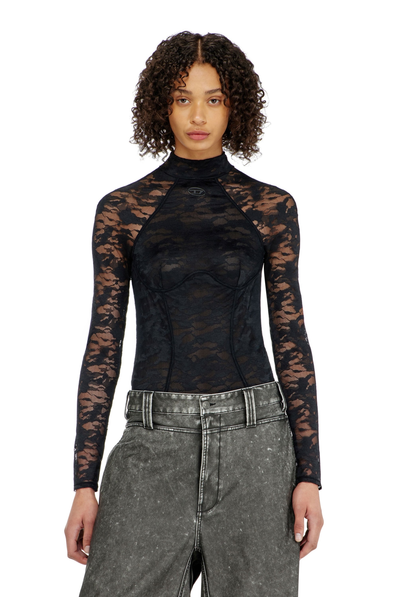 [Diesel] T-shirts Long Sleeve FW26 A225690DRAK900