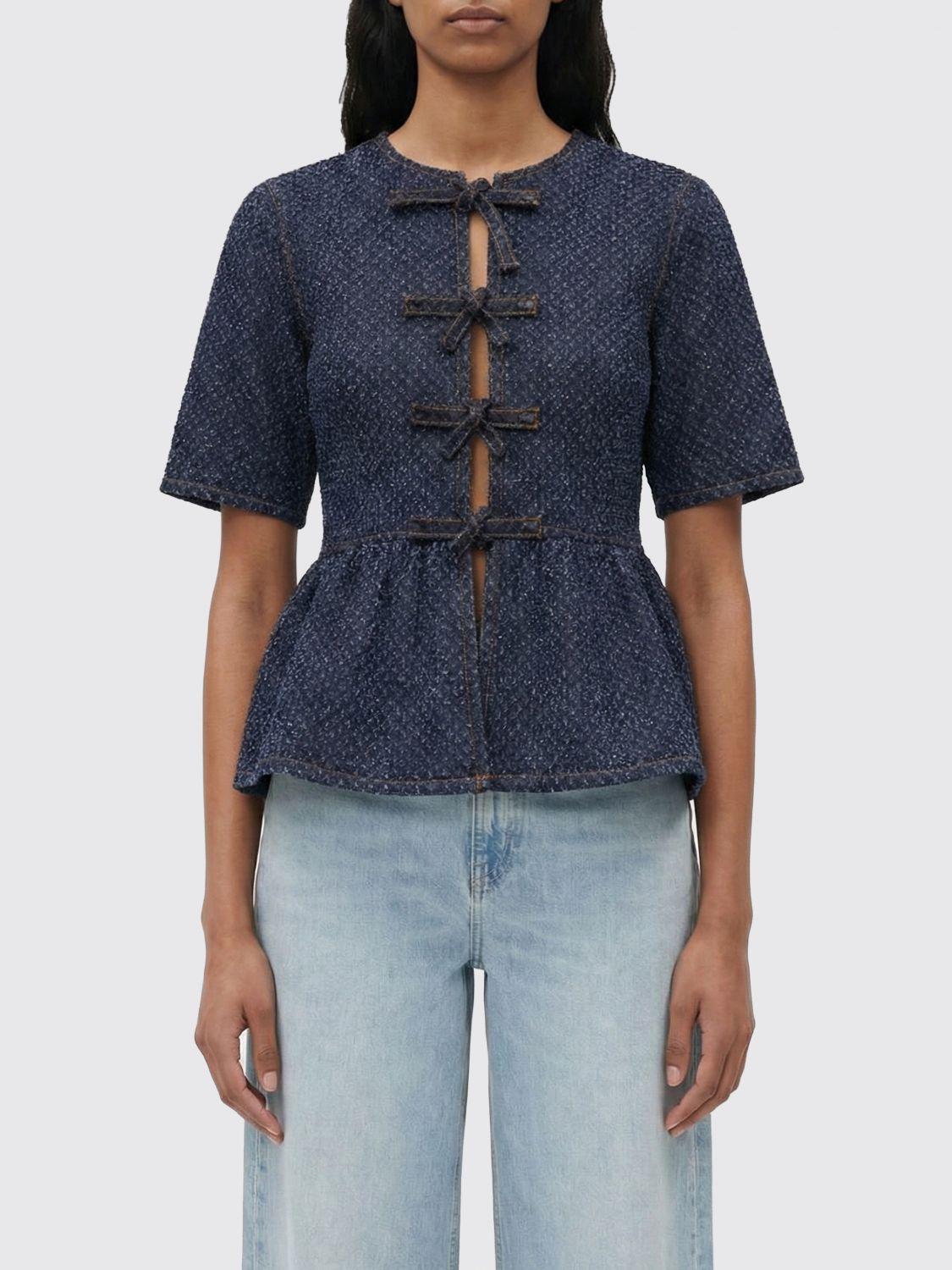 [GANNI] Blouse SS26 A1040088 077