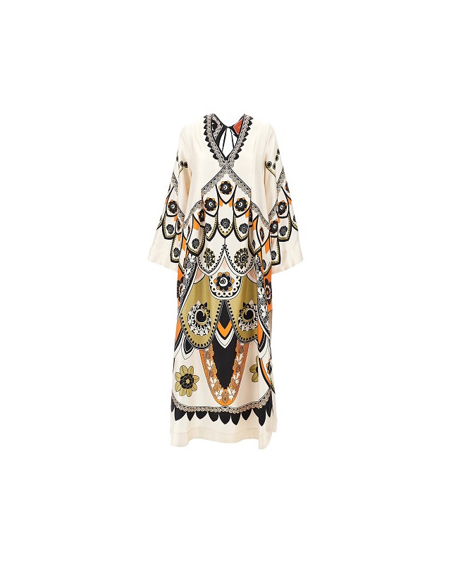 [La Double J] Long sleeve dress FW26 DRE1022SIL029PLU03WH04-WH04