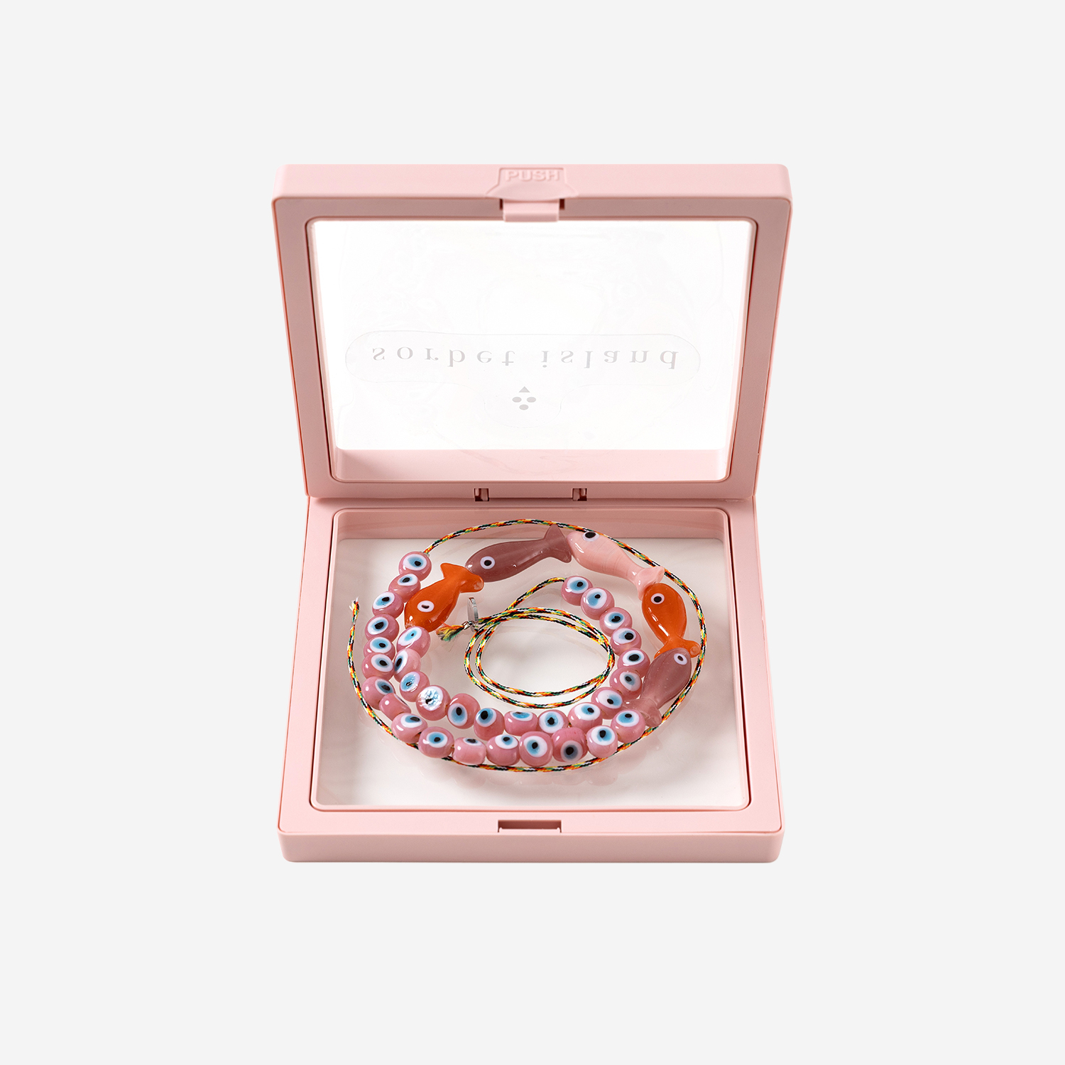 [SORBET ISLAND] Bracelet SS26 FISHGLASSBEADYELLOWPINK