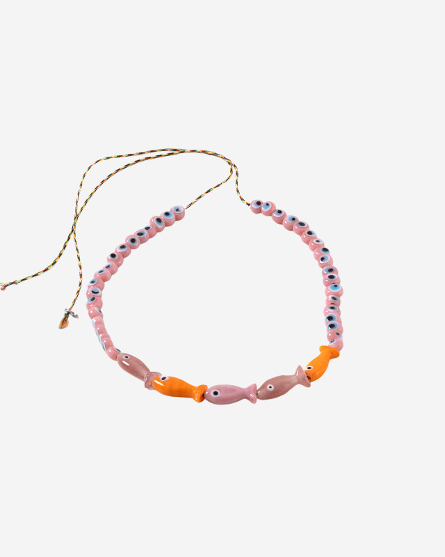 [SORBET ISLAND] Bracelet SS26 FISHGLASSBEADYELLOWPINK