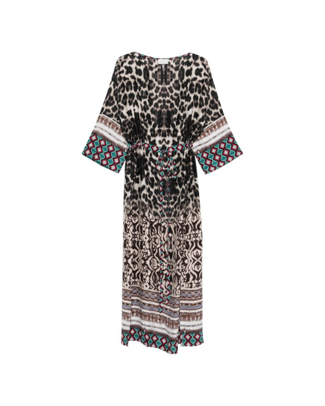 [Pierre Louis Mascia] Long sleeve dress SS26 TETRIS/SV-AB12178101518103