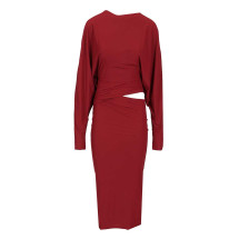 [Amazuin] Long sleeve dress FW25 11KARUBUBURGUNDY