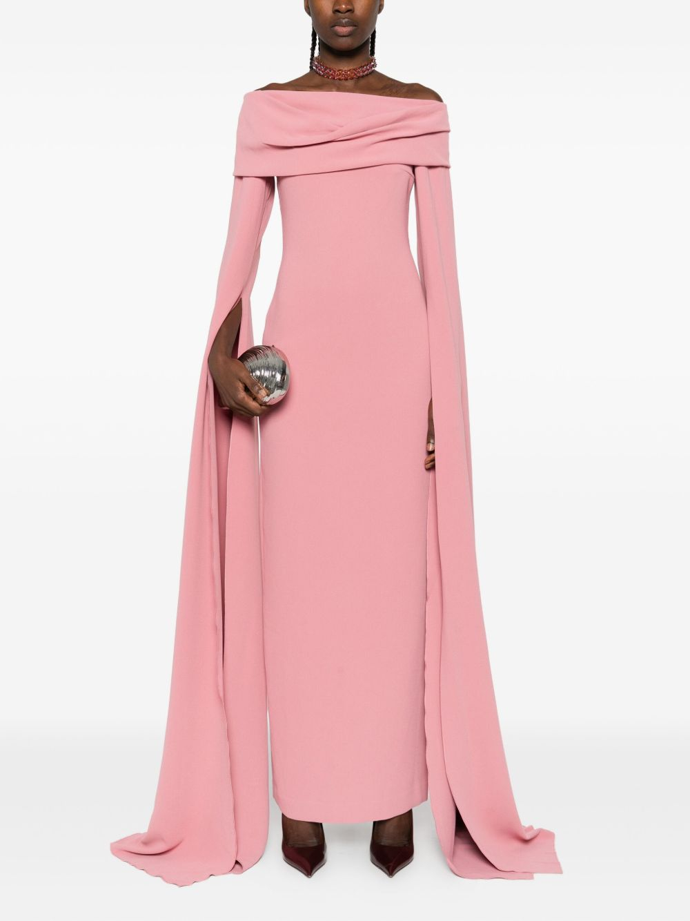 [Solace London] Long sleeve dress FW25 OS45033PEONYPINK
