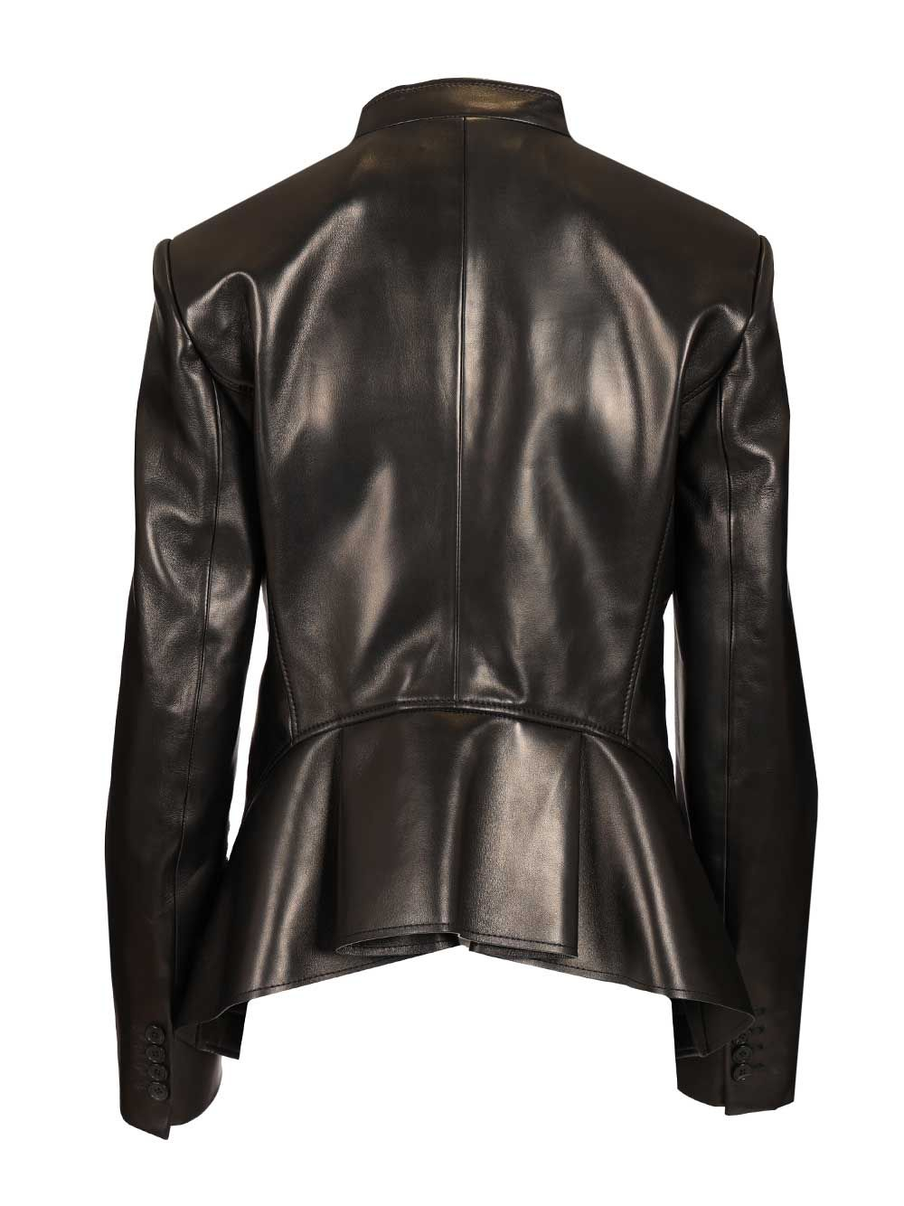 [McQueen] Leather Jacket FW25 840138Q5AML1000